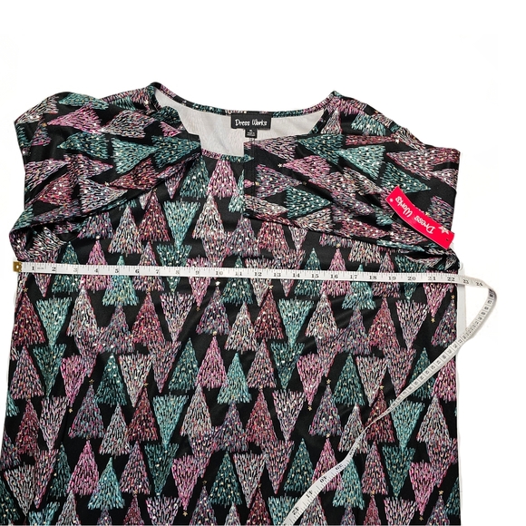 Dress Works Christms Holoday Shift Dress Women's Small 3/4 Sleeve Stretch NWT - Picture 11 of 16
